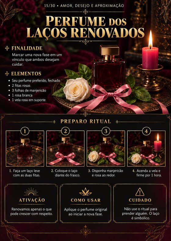 Amostra do ritual Perfume dos Laços Renovados