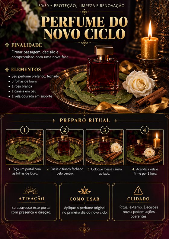 Amostra do ritual Perfume do Novo Ciclo