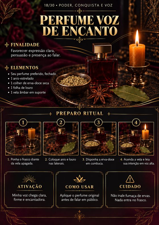 Amostra do ritual Perfume Voz de Encanto