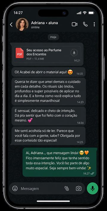 Depoimento da Adriana sobre rituais lindos, possíveis de aplicar e cheios de intenção